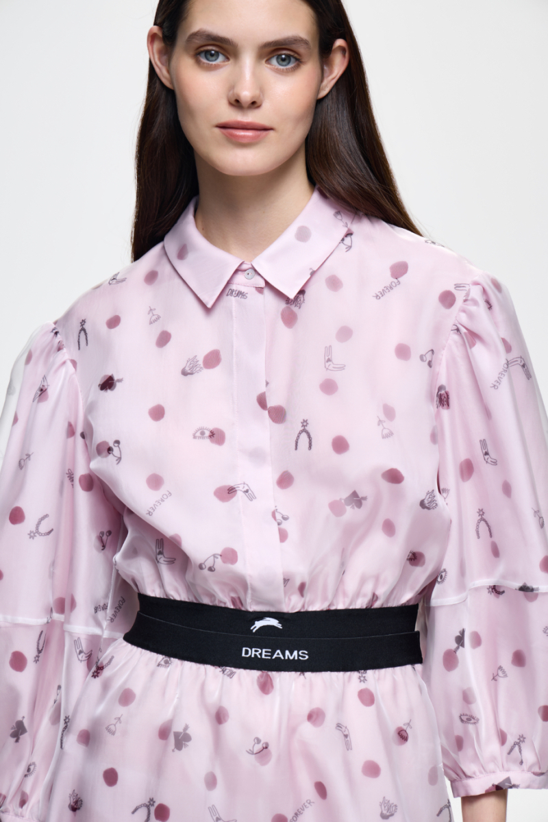 Блузка с эластичным поясом DREAMS BY ALENA AKHMADULLINA, цвет: розовый, 126102050204423/210000 купить онлайн