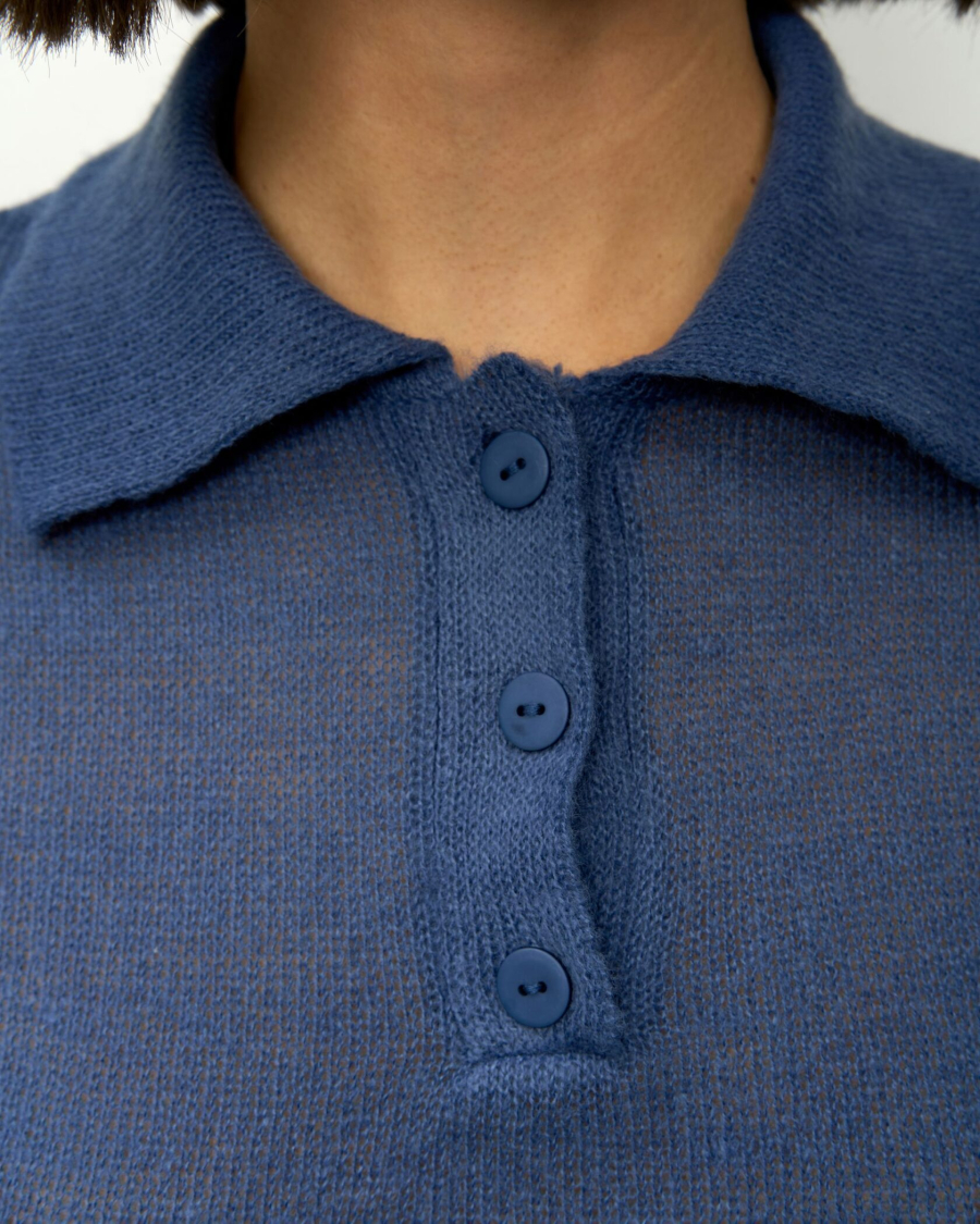 Вязаное поло YONSRU, цвет: темно-синий, 830 купить онлайн