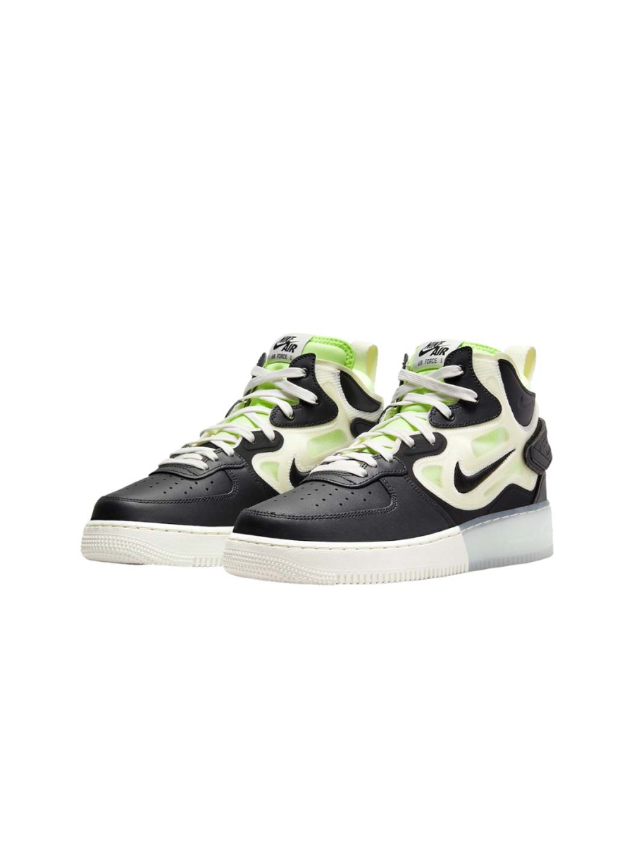 Кроссовки унисекс Nike Air Force 1 Mid React "Black Neon" Неси Второй, цвет: Чёрный  купить онлайн