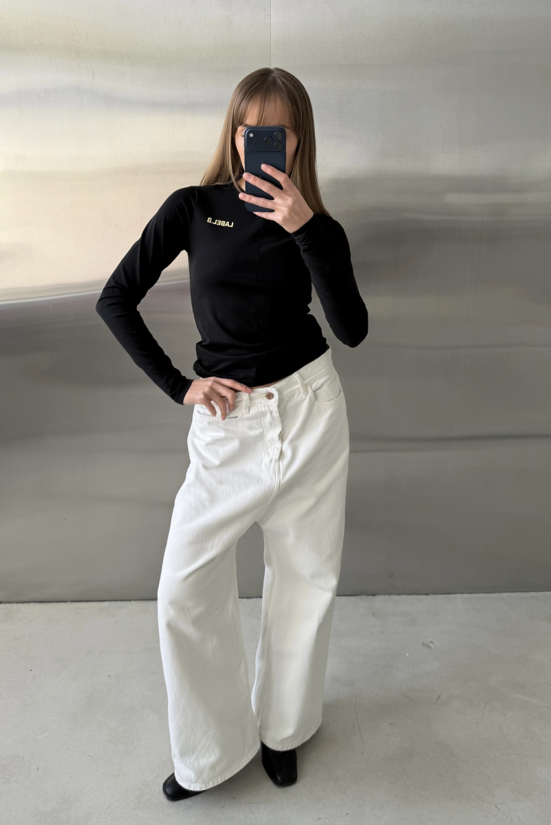 Лонгслив слим-фит Label .B, цвет: Черный,  купить онлайн