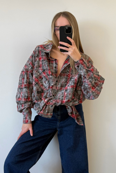 Рубашка FLAW GRAY/RED
