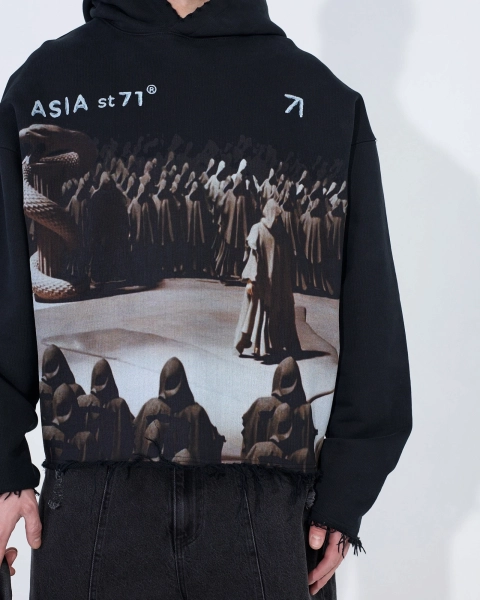 Худи с принтом ПРОРОЧЕСТВО ASIA ST 71, цвет: Черный, Ast71.AU-hood-prophecy-bl купить онлайн