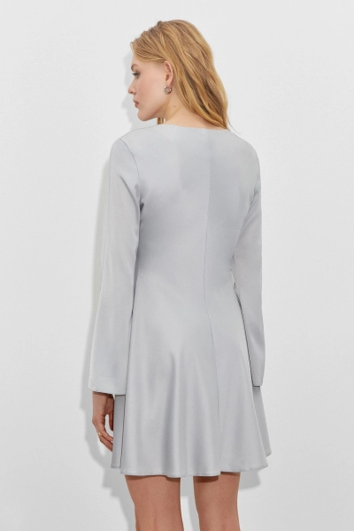 Платье из атласа расклешенного силуэта Mollis, цвет: серый, 12-09-2491/3 купить онлайн