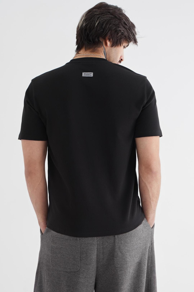 Футболка без принта CULTBASE, цвет: Черный,  купить онлайн