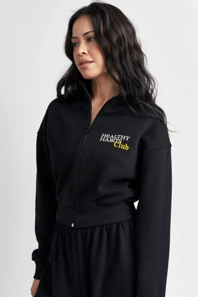 Бомбер мини Erist store, цвет: Черный, НФ-00003379 купить онлайн