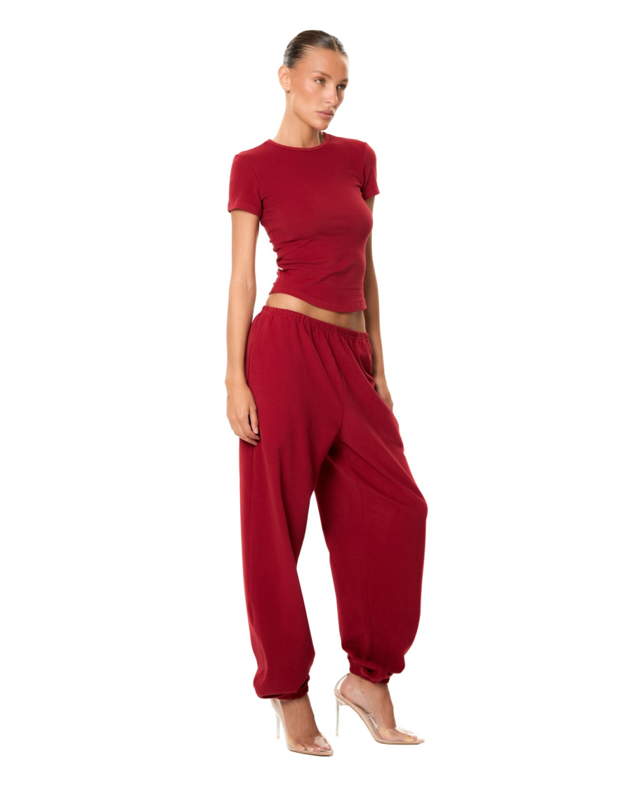 Футболка облегающая Suborbia, цвет: бургунди, 05504 купить онлайн