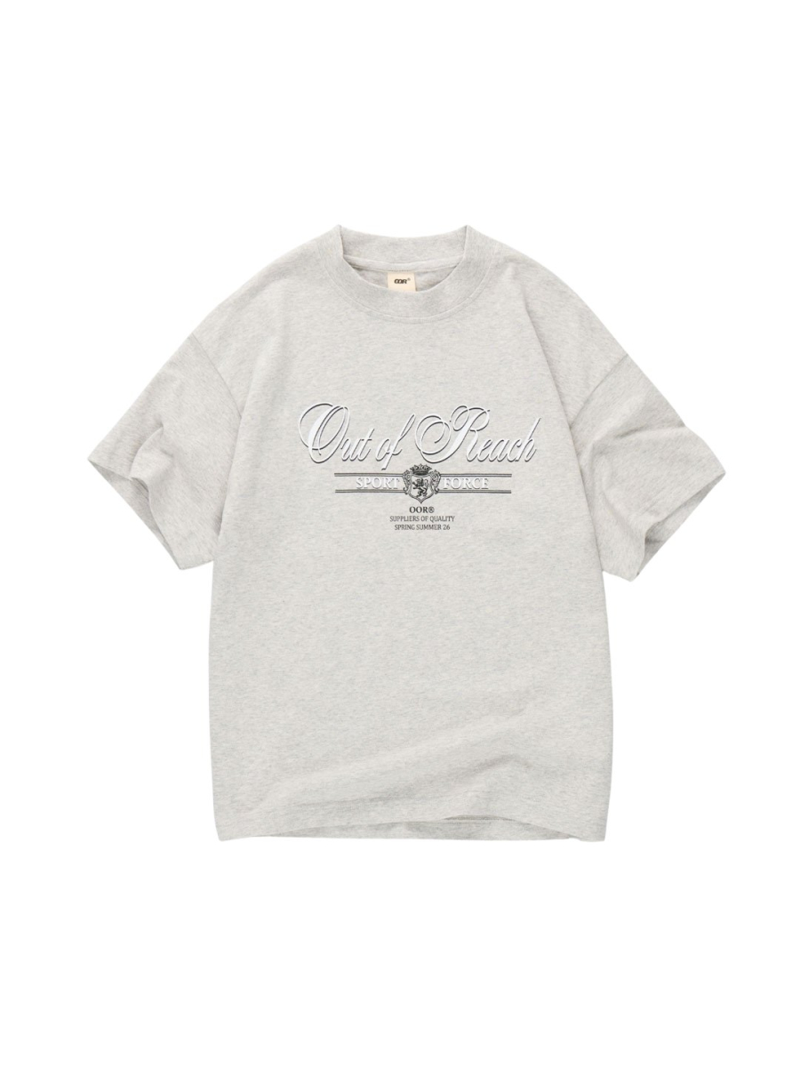 Футболка с принтом OUT OF REACH, цвет: серебристый меланж, TSLGGSLVMLG купить онлайн
