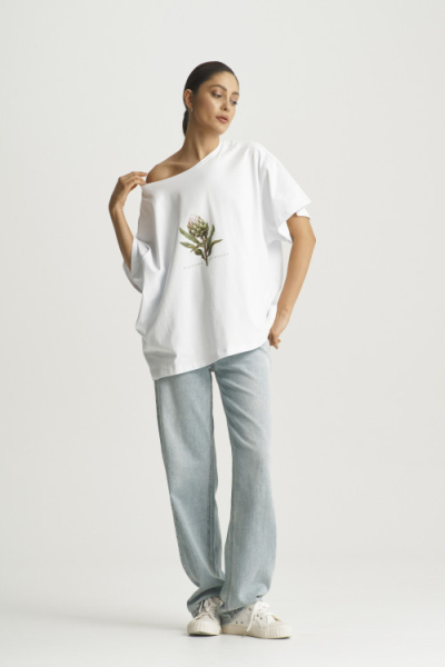 Футболка oversize SYNERGY BUCHNER, цвет: белый,  со скидкой купить онлайн