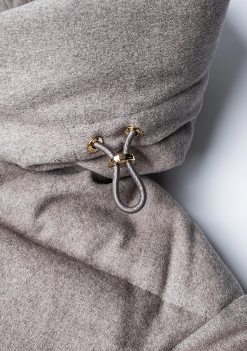 Пуховик из шерсти LAPLANDIA, цвет: бежевый, 3096 купить онлайн