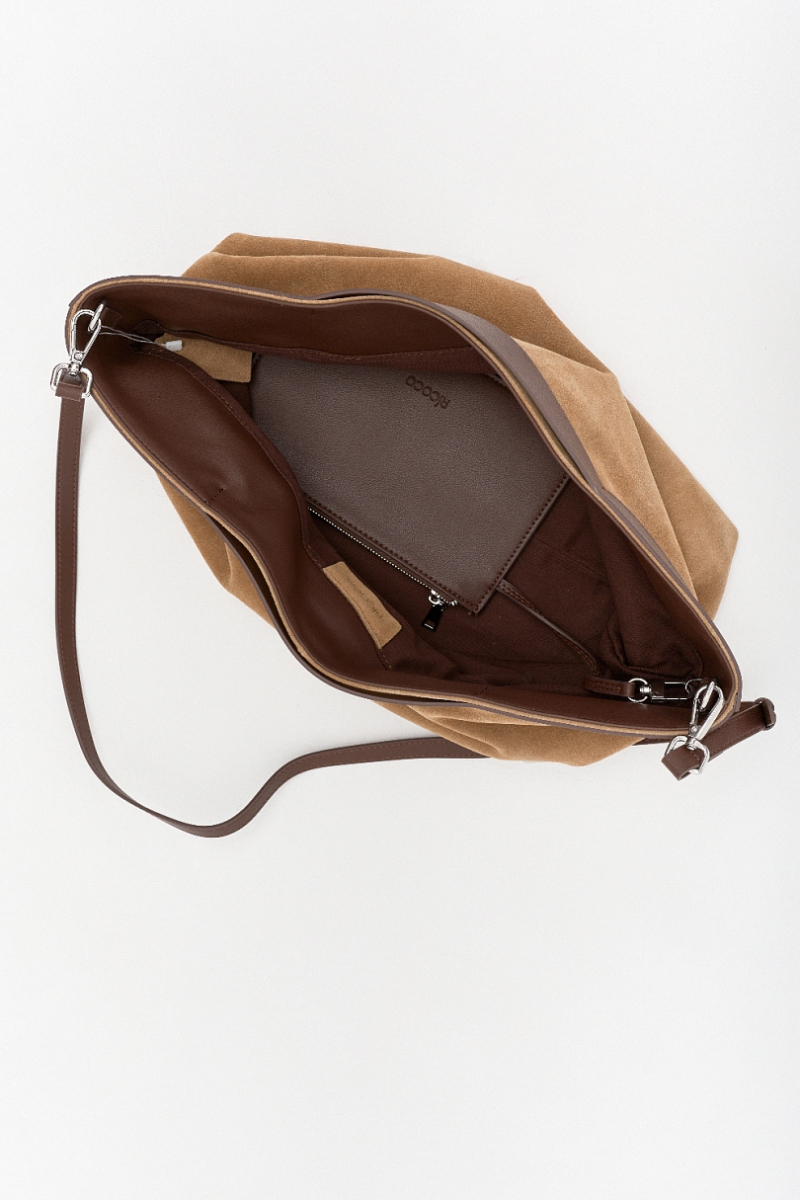 Сумка тоут из замши М Ricoco, цвет: песочный bag10/1 купить онлайн