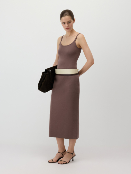 Трикотажный топ Conso, цвет: коричневый, KM 260710 - кофейный купить онлайн