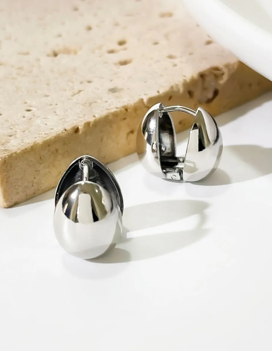 Серьги с фиксацией Tata Shop, цвет: серебро, М10 со скидкой купить онлайн