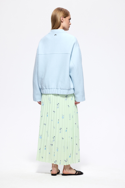 Бомбер из шерстяного букле DREAMS BY ALENA AKHMADULLINA, цвет: голубой, 126101010204439/411000 купить онлайн