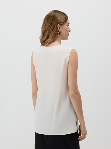 Топ из крепа Conso, цвет: белый, PM 260417 - молочный купить онлайн
