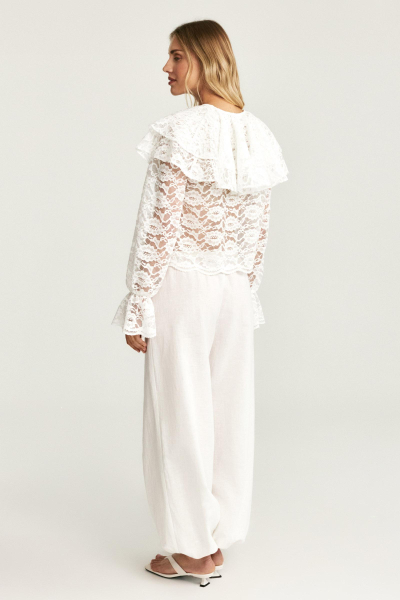 Блузка из кружева Charmstore, цвет: молочная, 102-37048-111 купить онлайн