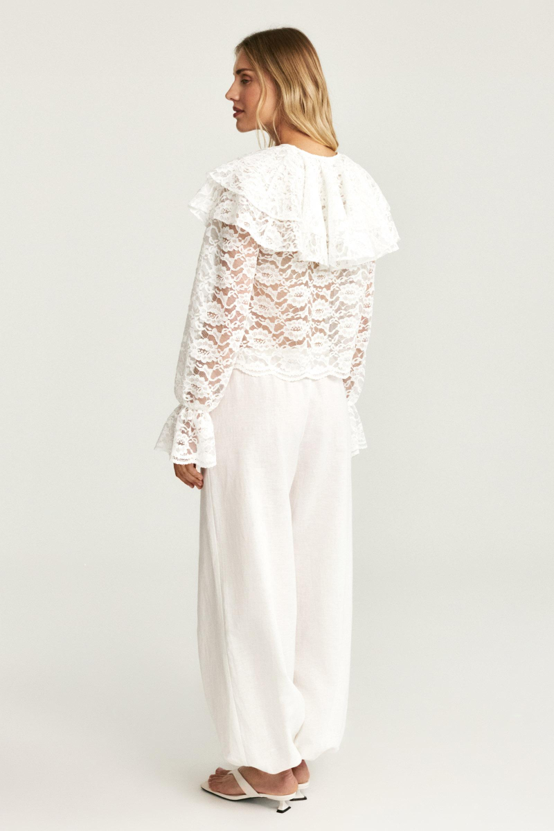 Блузка из кружева Charmstore, цвет: молочная, 102-37048-111 купить онлайн