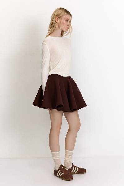 Юбка из смесовой вискозы TOPTOP, цвет: коричневый, TT.070.17745.700 купить онлайн