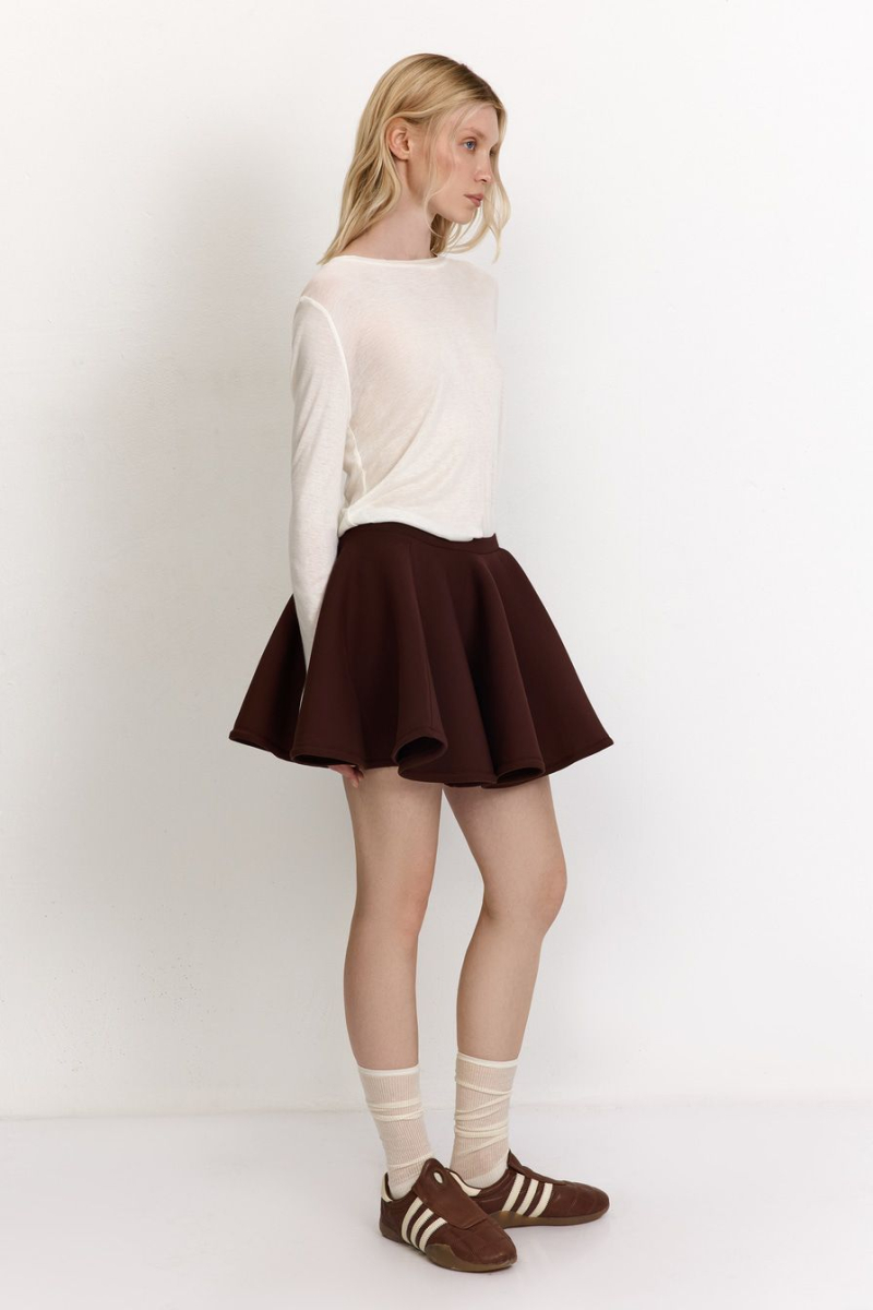 Юбка из смесовой вискозы TOPTOP, цвет: коричневый, TT.070.17745.700 купить онлайн