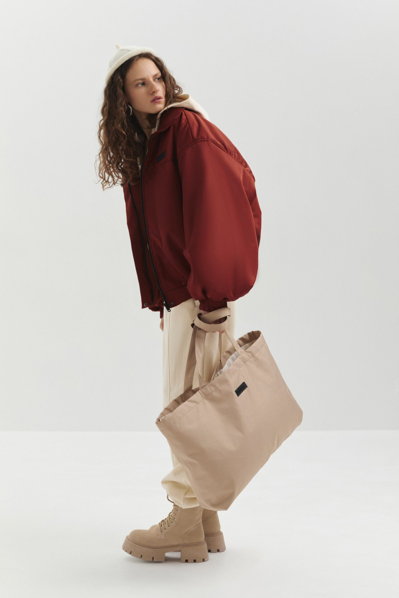 Бомбер укороченный marte, цвет: терракотовый,  купить онлайн