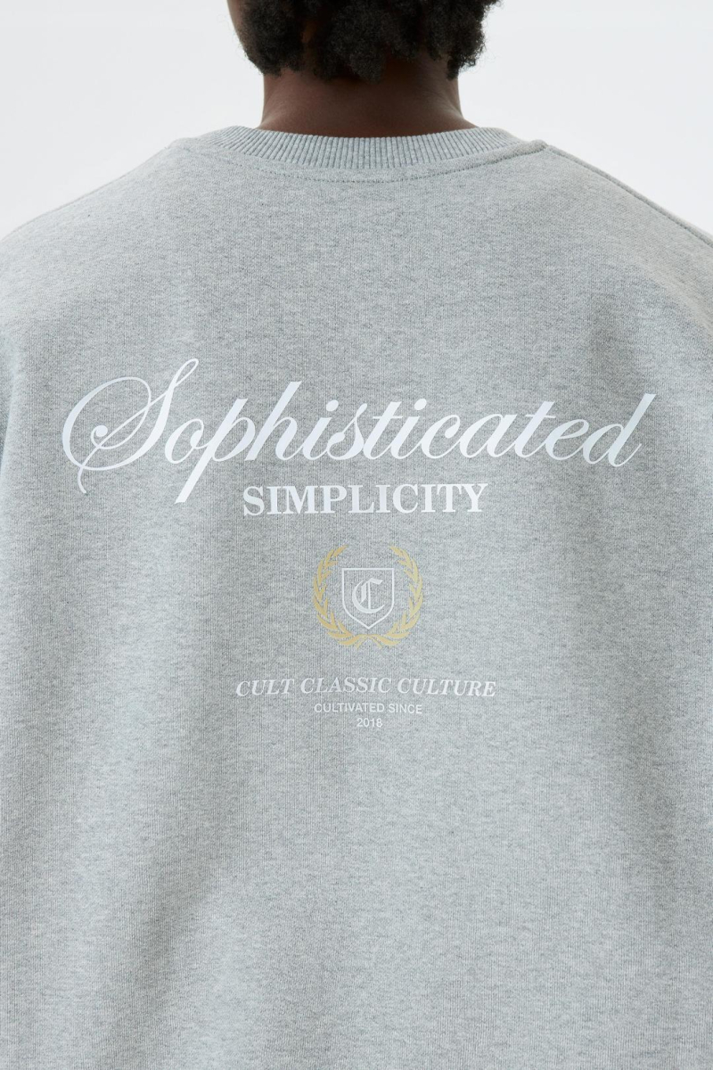 Свитшот Simplicity CULT, цвет: серый меланж  |новая коллекция купить онлайн