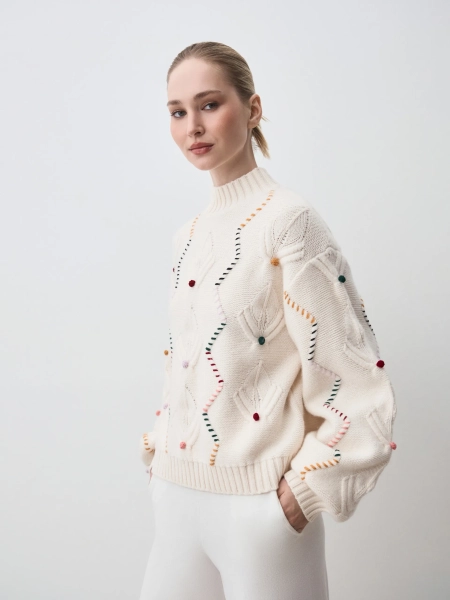 Свитер KONFETA ANNA PEKUN, цвет: кремовый, 40.1762.125 купить онлайн