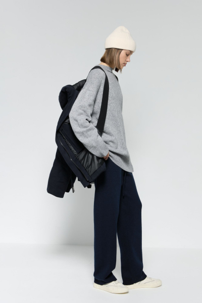 Брюки из смесового кашемира AROUND, цвет: темно-синий, 2811_37C22 купить онлайн