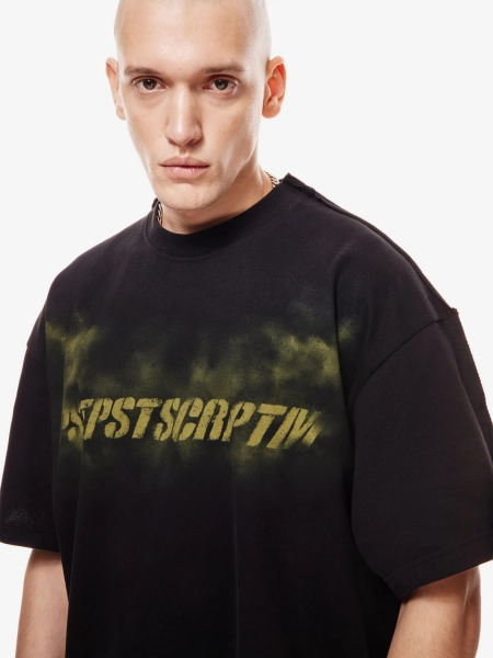 Футболка оверсайз с принтом p.p.s., цвет: Черный,  купить онлайн