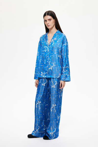 Брюки пижамные с принтом DREAMS BY ALENA AKHMADULLINA, цвет: голубой, 225102080204513/211000 купить онлайн