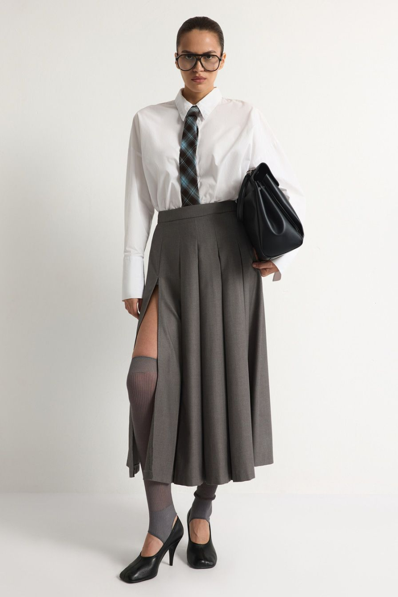 Юбка-миди со складками