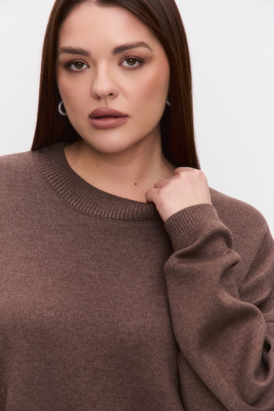 Джемпер вязаный с круглым вырезом 4forms, цвет: трюфель, 68044 купить онлайн