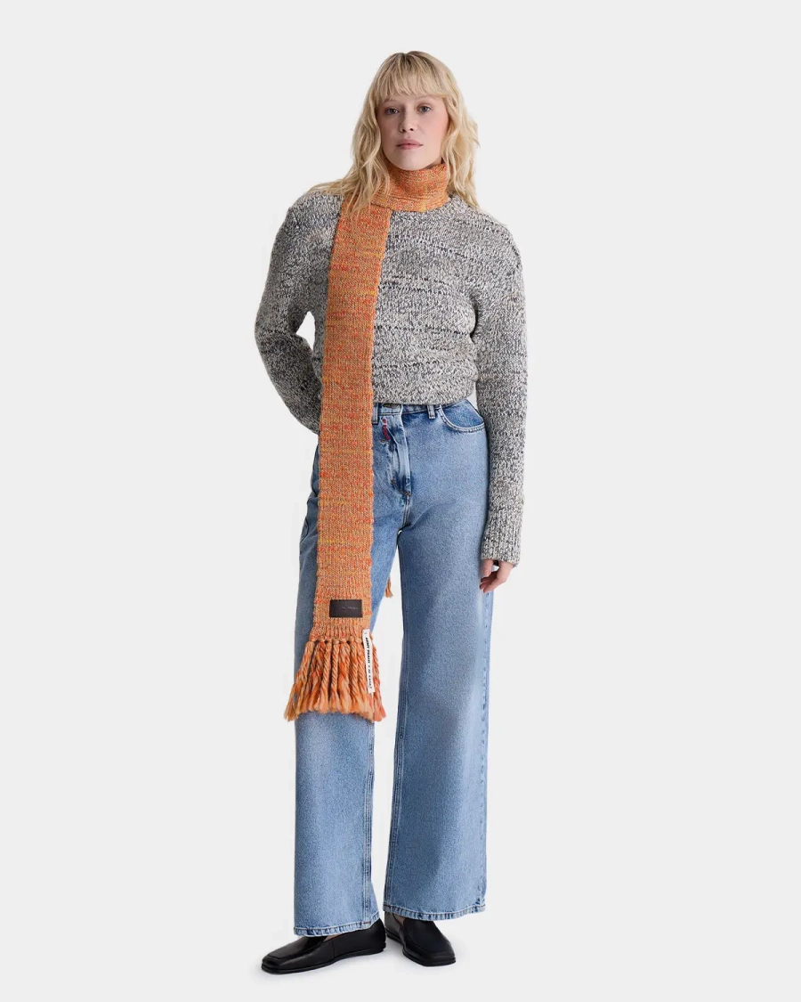 Узкий шарф Arny Praht, цвет: оранжевый  купить онлайн