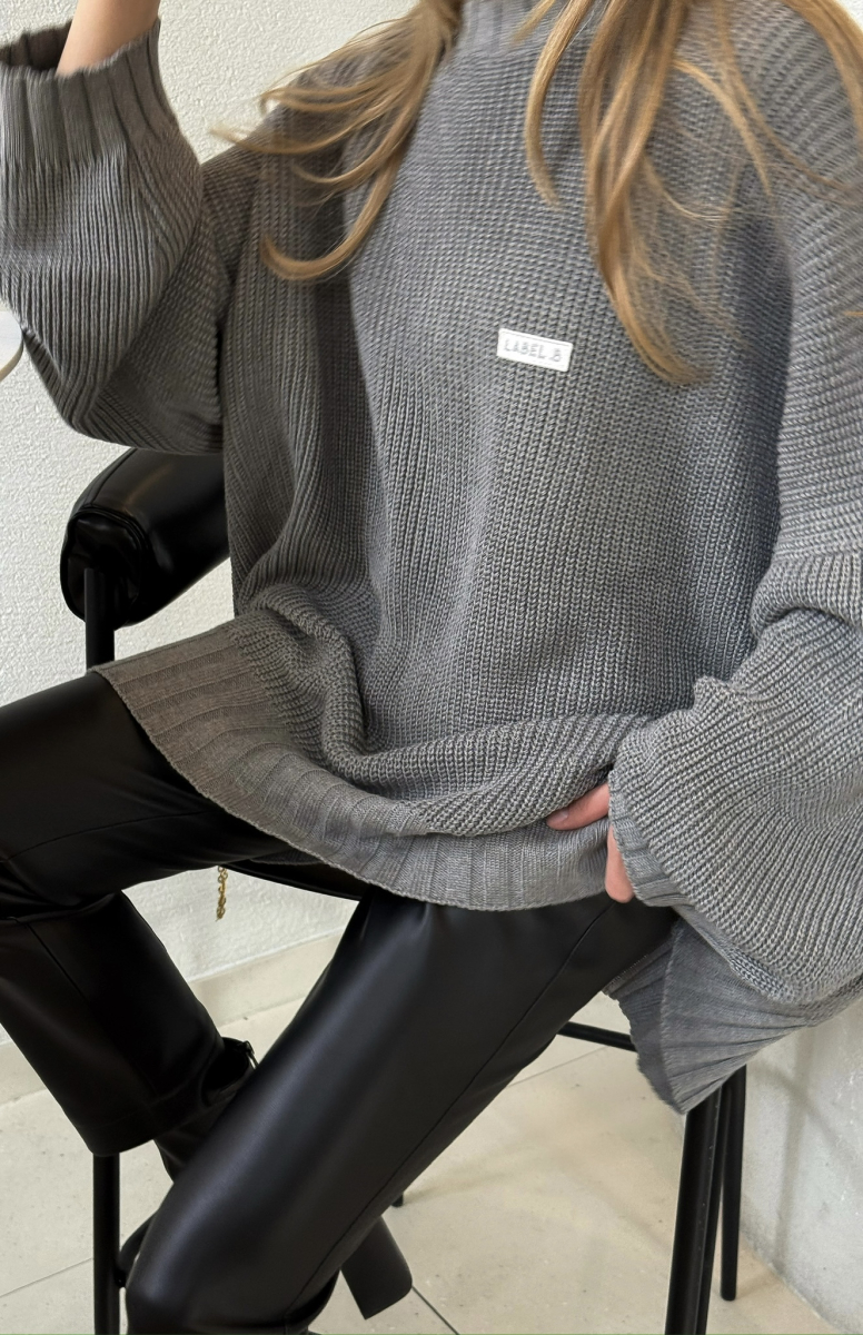 Джемпер объемный вязаный GREY Label .B, цвет: grey, Kn.02.6GR купить онлайн