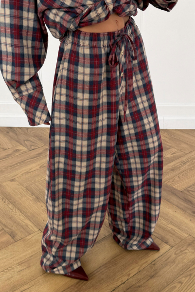 Брюки «бананы» в клетку Label .B, цвет: сине-красный, Pt.11.3.41/2BL/R купить онлайн