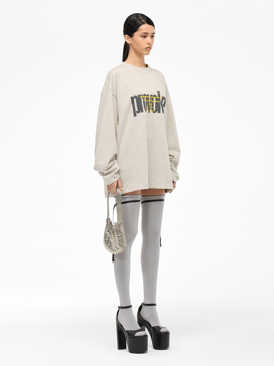 Лонгслив "Провокация" FRHT&OUT OF REACH, цвет: серебристый меланж, LSPRVKSLVMLG купить онлайн