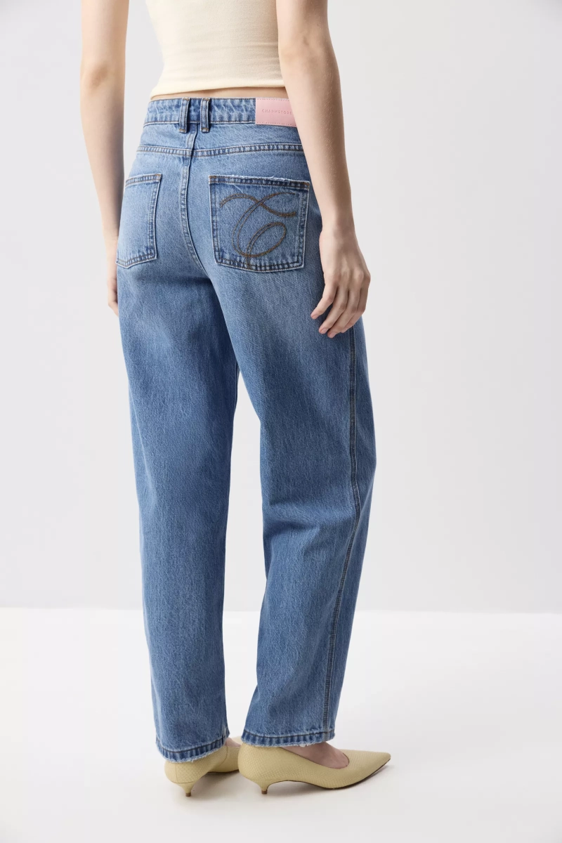 Джинсы-баллон Charmstore, цвет: светло-синий, 401-376101-679 купить онлайн