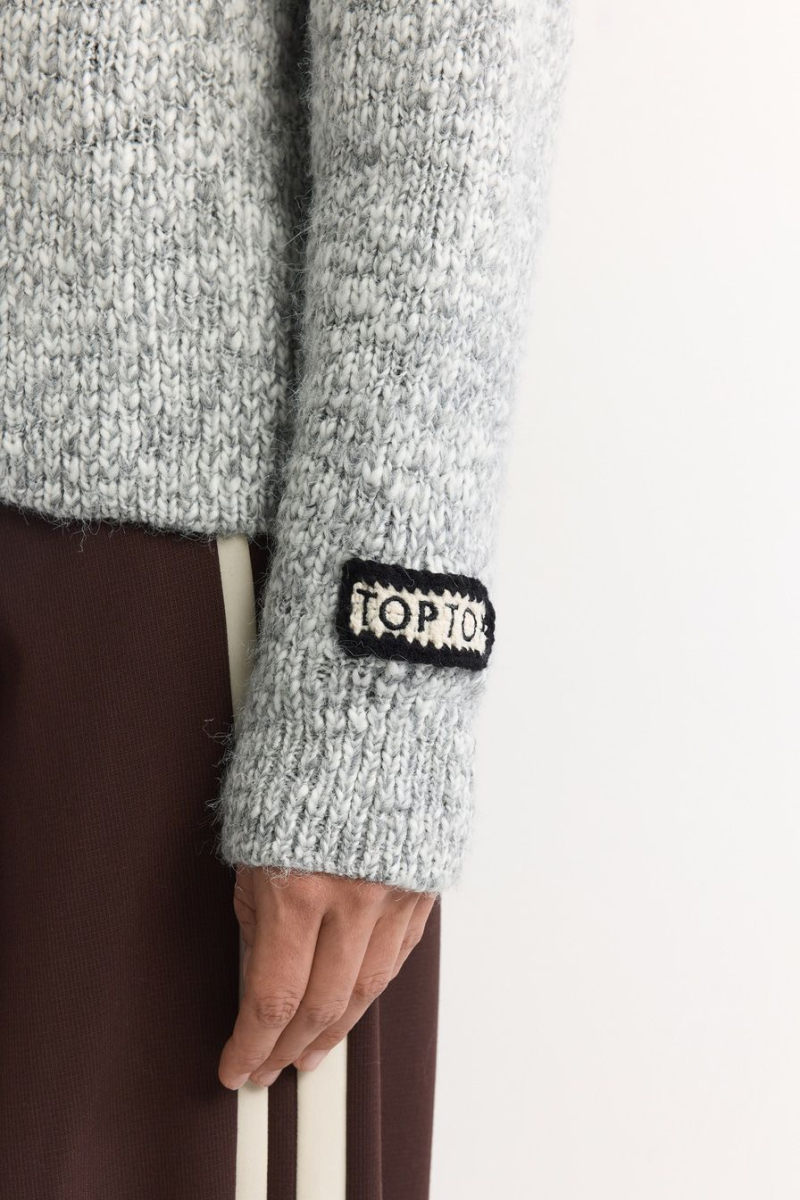 Джемпер из переработанного полиэстера TOPTOP, цвет: серый с принтом, TT.050.18257.801 купить онлайн