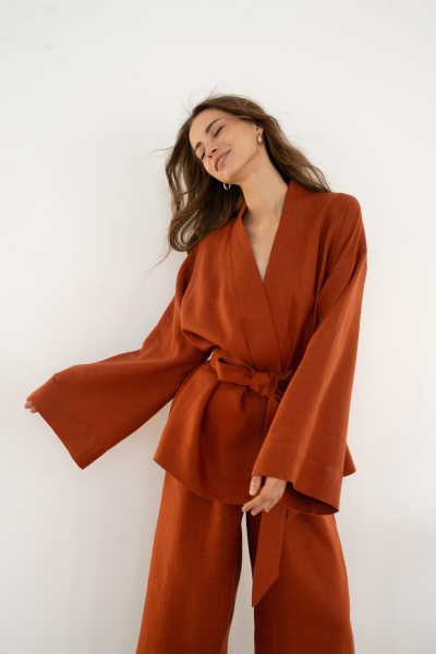 Костюм Annie Terracotta PURE LINEN, цвет: терракот  |новая коллекция купить онлайн