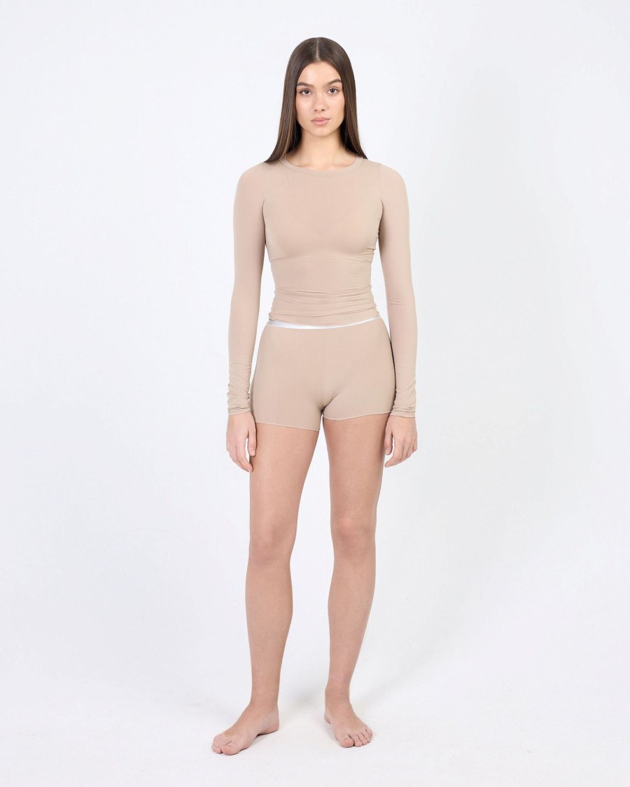 Шорты укороченные ASIA ST 71, цвет: бежевый, Ast71.skin-shortscrop-beige купить онлайн