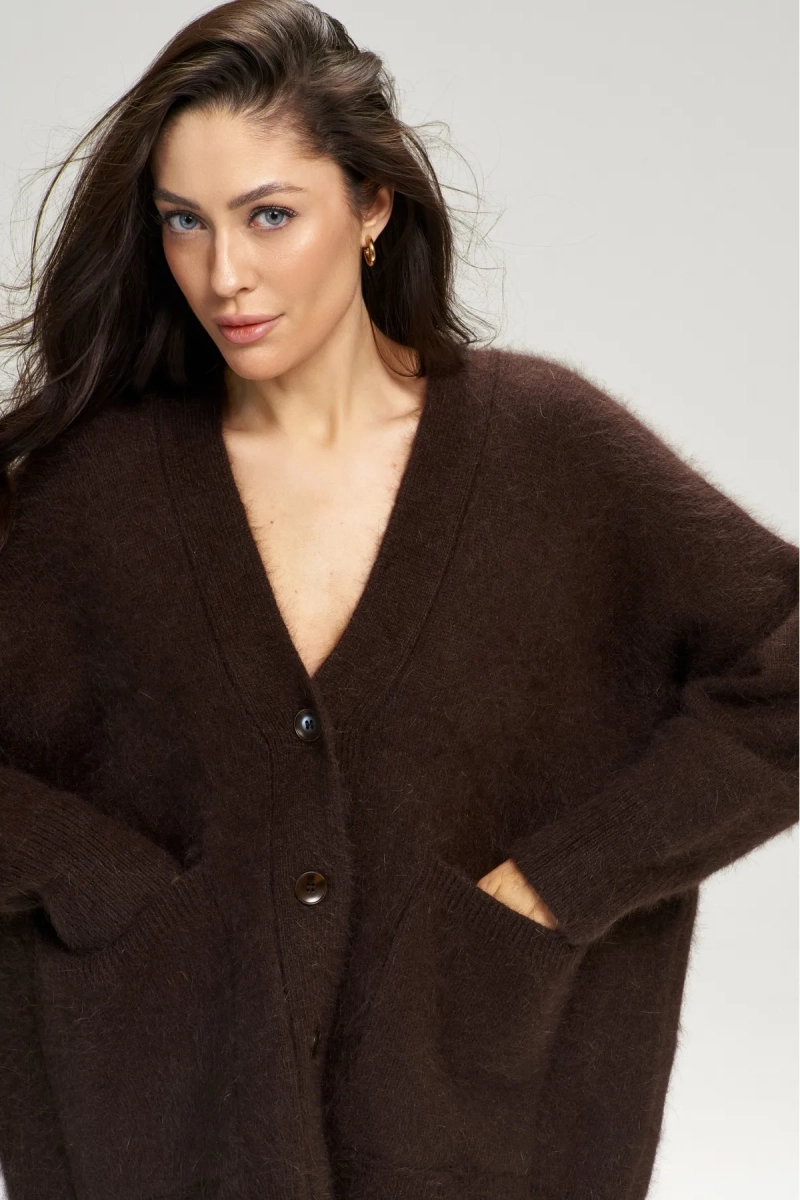 Кардиган Fluffy Brown Erist store, цвет: коричневый, НФ-00003142 купить онлайн