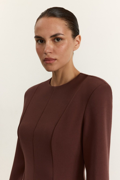 Платье из смесовой вискозы TOPTOP, цвет: коричневый, TT.010.17857.700 купить онлайн