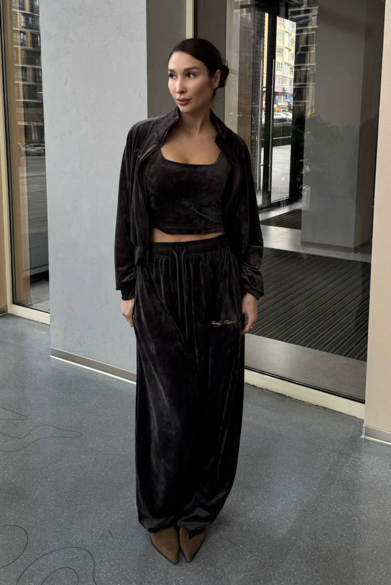 Майка из велюра BROWN Label .B, цвет: BROWN, Tp.07.2.70BRN купить онлайн