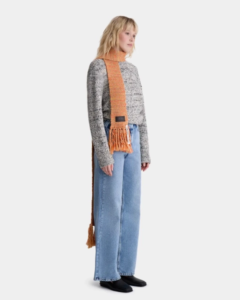 Узкий шарф Arny Praht, цвет: оранжевый  купить онлайн