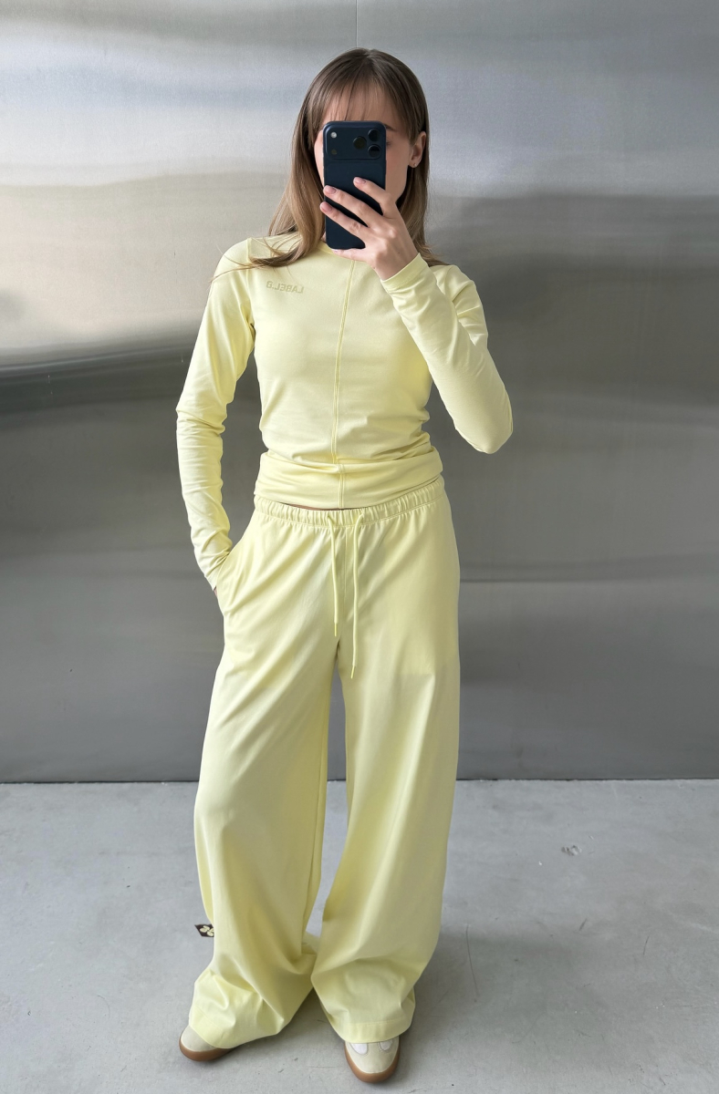 Брюки широкие Label .B, цвет: Желтый,  купить онлайн