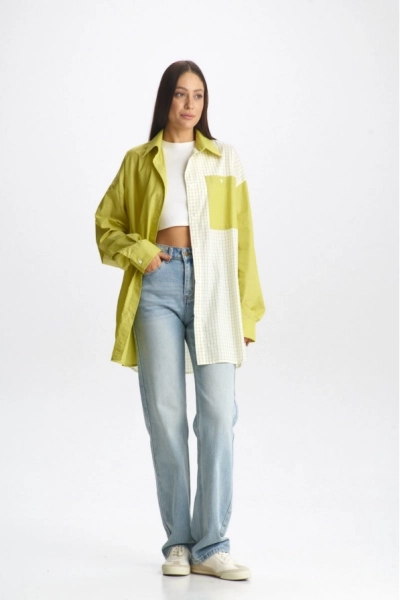 Рубашка Lime Double color #2 Erist store, цвет: лайм, НФ-00001530 купить онлайн