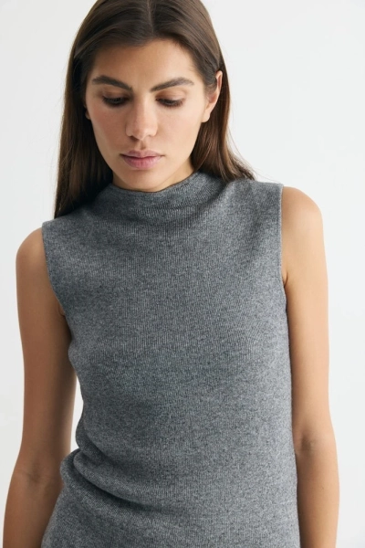 Топ без рукавов из шерсти Daisyknit, цвет: серый  |новая коллекция купить онлайн