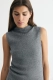 Топ без рукавов из шерсти Daisyknit, цвет: серый,  купить онлайн