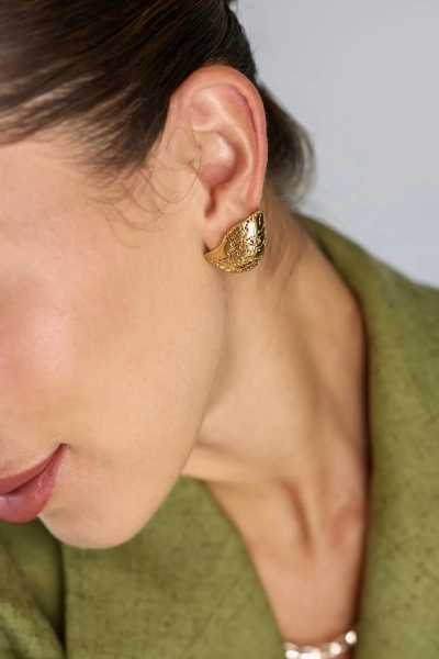 Серебряные серьги-чехлы «Кружево» с позолотой SBLESKOM, цвет: позолота, 22157 купить онлайн