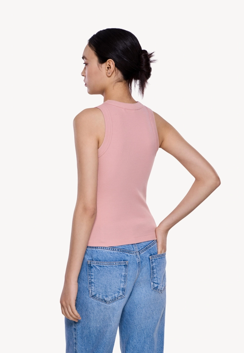 Женская майка в рубчик MUTED, цвет: светло-розовый, 904463.WTNK0003_Light-pink купить онлайн