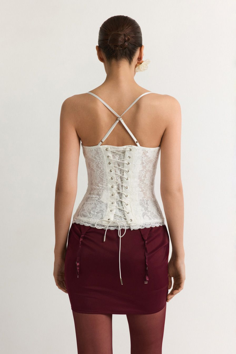 Корсет кружевной TOPTOP, цвет: белый, TT.124.18657.100 купить онлайн