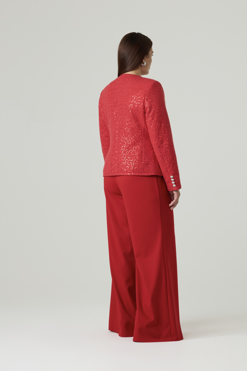 Жакет из твида с пайетками 4forms, цвет: красный, 65461 купить онлайн